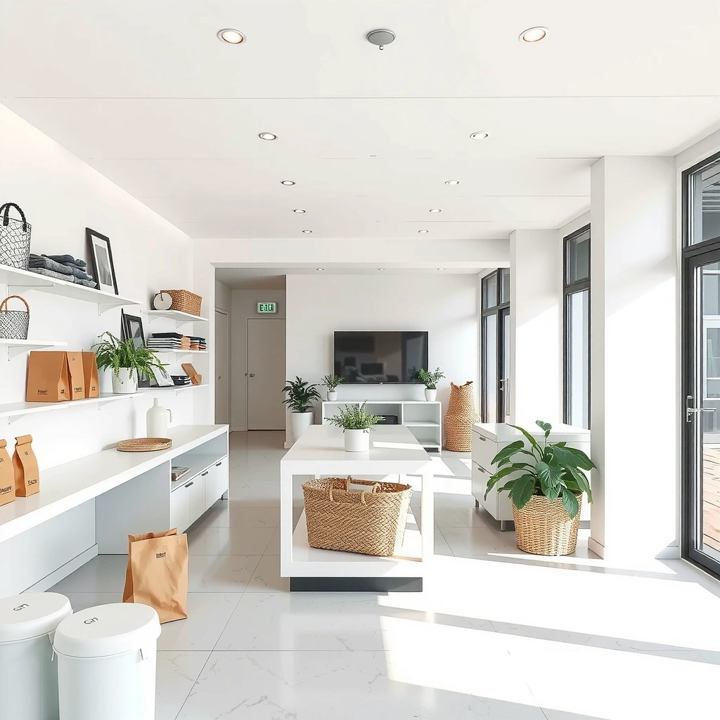 Retail space cleaning showing spotless results